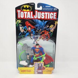 New Vtg 1996 Kenner Total Justice Superman Action Figure Kryptonite Ray Emitter